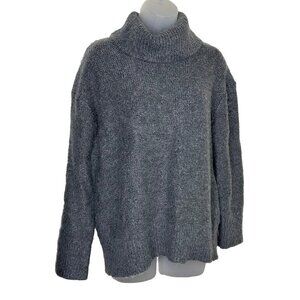Banana Republic‎ Sweater Womens SP Wool Alpaca  Blend Gray Cowl Neck Oversized